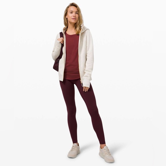 Lulumeon scuba hoodie heathered light cotton fleece gold with rose gold zip - Picture 4 of 13